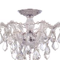 Three Light Semi Flush Mount by Crystorama - Maria Theresa Collection, Polished Chrome Finish - 4430-CH-CL-MWP