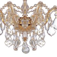 Three Light Semi Flush Mount by Crystorama - Maria Theresa Collection, Gold Finish - 4430-GD-CL-MWP