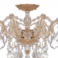 Three Light Semi Flush Mount by Crystorama - Maria Theresa Collection, Gold Finish - 4430-GD-CL-MWP