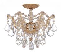 Three Light Semi Flush Mount by Crystorama - Maria Theresa Collection, Gold Finish - 4430-GD-CL-MWP