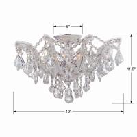 Five Light Semi Flush Mount by Crystorama - Maria Theresa Collection, Polished Chrome Finish - 4437-CH-CL-MWP
