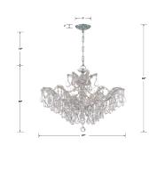 Six Light Chandelier by Crystorama - Maria Theresa Collection, Polished Chrome Finish - 4439-CH-CL-MWP