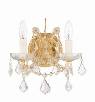 Two Light Wall Sconce by Crystorama - Maria Theresa Collection, Gold Finish - 4472-GD-CL-MWP