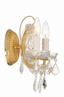 Two Light Wall Sconce by Crystorama - Maria Theresa Collection, Gold Finish - 4472-GD-CL-MWP