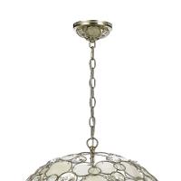 Six Light Chandelier by Crystorama - Palla Collection, Antique Silver Finish - 529-SA