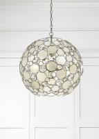 Six Light Chandelier by Crystorama - Palla Collection, Antique Silver Finish - 529-SA
