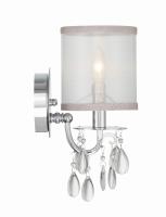 One Light Wall Sconce by Crystorama - Hampton Collection, Polished Chrome Finish - 5621-CH