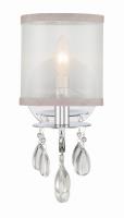 One Light Wall Sconce by Crystorama - Hampton Collection, Polished Chrome Finish - 5621-CH