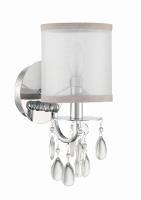 One Light Wall Sconce by Crystorama - Hampton Collection, Polished Chrome Finish - 5621-CH