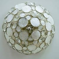 Three Light Flush Mount by Crystorama - Palla Collection, Antique Silver Finish - 524-SA