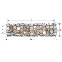 Four Light Bathroom Vanity by Crystorama - Palla Collection, Antique Silver Finish - 526-SA