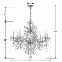 Nine Light Chandelier by Crystorama - Maria Theresa Collection, Polished Chrome Finish - 4409-CH-CL-MWP