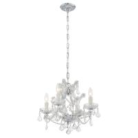 Four Light Mini Chandelier by Crystorama - Maria Theresa Collection, Polished Chrome Finish - 4474-CH-CL-MWP