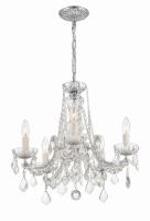 Five Light Mini Chandelier by Crystorama - Maria Theresa Collection, Polished Chrome Finish - 4476-CH-CL-MWP