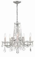 Five Light Mini Chandelier by Crystorama - Maria Theresa Collection, Polished Chrome Finish - 4476-CH-CL-MWP