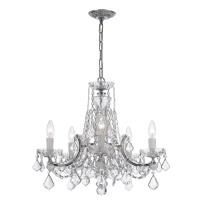 Five Light Mini Chandelier by Crystorama - Maria Theresa Collection, Polished Chrome Finish - 4476-CH-CL-S