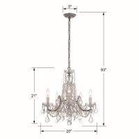 Five Light Mini Chandelier by Crystorama - Maria Theresa Collection, Polished Chrome Finish - 4476-CH-CL-S