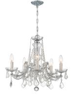 Five Light Mini Chandelier by Crystorama - Maria Theresa Collection, Polished Chrome Finish - 4476-CH-CL-S