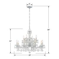 12 Light Chandelier by Crystorama - Maria Theresa Collection, Polished Chrome Finish - 4479-CH-CL-S