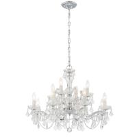 12 Light Chandelier by Crystorama - Maria Theresa Collection, Polished Chrome Finish - 4479-CH-CL-S