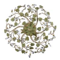 Five Light Semi Flush Mount by Crystorama - Josie Collection, Champagne Green Tea Finish - 4840-CT