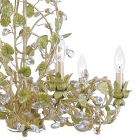 Six Light Chandelier by Crystorama - Josie Collection, Champagne Green Tea Finish - 4846-CT