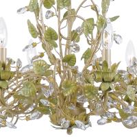 Six Light Chandelier by Crystorama - Josie Collection, Champagne Green Tea Finish - 4846-CT