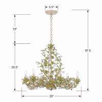 Six Light Chandelier by Crystorama - Josie Collection, Champagne Green Tea Finish - 4846-CT