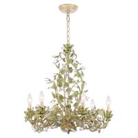 Six Light Chandelier by Crystorama - Josie Collection, Champagne Green Tea Finish - 4846-CT