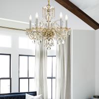 Five Light Chandelier by Crystorama - Traditional Crystal Collection, Polished Brass Finish - 1005-PB-CL-MWP