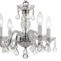 Four Light Mini Chandelier by Crystorama - Traditional Crystal Collection, Polished Chrome Finish - 1064-CH-CL-MWP