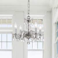 Four Light Mini Chandelier by Crystorama - Traditional Crystal Collection, Polished Chrome Finish - 1064-CH-CL-MWP