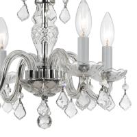 Four Light Mini Chandelier by Crystorama - Traditional Crystal Collection, Polished Chrome Finish - 1064-CH-CL-MWP