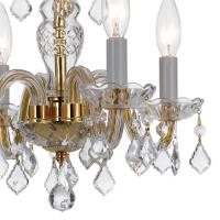 Four Light Mini Chandelier by Crystorama - Traditional Crystal Collection, Polished Brass Finish - 1064-PB-CL-MWP