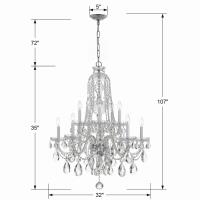 Ten Light Chandelier by Crystorama - Traditional Crystal Collection, Polished Chrome Finish - 1110-CH-CL-MWP
