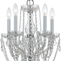 Five Light Mini Chandelier by Crystorama - Traditional Crystal Collection, Polished Chrome Finish - 1129-CH-CL-MWP