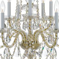 Ten Light Chandelier by Crystorama - Traditional Crystal Collection, Polished Brass Finish - 1130-PB-CL-MWP