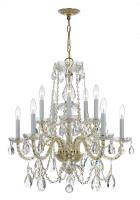 Ten Light Chandelier by Crystorama - Traditional Crystal Collection, Polished Brass Finish - 1130-PB-CL-MWP