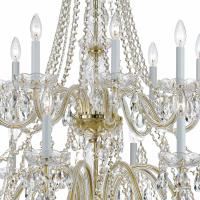 16 Light Chandelier by Crystorama - Traditional Crystal Collection, Polished Brass Finish - 1139-PB-CL-MWP