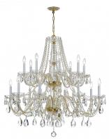 16 Light Chandelier by Crystorama - Traditional Crystal Collection, Polished Brass Finish - 1139-PB-CL-MWP
