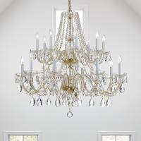 16 Light Chandelier by Crystorama - Traditional Crystal Collection, Polished Brass Finish - 1139-PB-CL-S