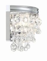 Two Light Wall Sconce by Crystorama - Calypso Collection, Polished Chrome Finish - 132-CH