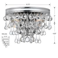 Two Light Wall Sconce by Crystorama - Calypso Collection, Polished Chrome Finish - 132-CH
