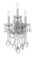 Three Light Wall Sconce by Crystorama - Maria Theresa Collection, Polished Chrome Finish - 4423-CH-CL-MWP
