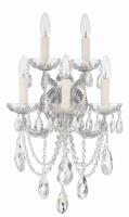 Five Light Wall Sconce by Crystorama - Maria Theresa Collection, Polished Chrome Finish - 4425-CH-CL-MWP