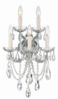 Five Light Wall Sconce by Crystorama - Maria Theresa Collection, Polished Chrome Finish - 4425-CH-CL-MWP