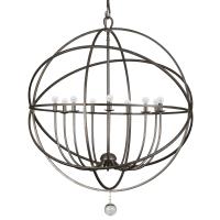 Nine Light Chandelier by Crystorama - Solaris Collection, English Bronze Finish - 9229-EB