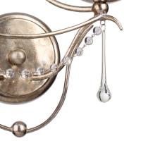 Two Light Wall Sconce by Crystorama - Metro Collection, Antique Silver Finish - 422-SA