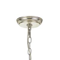 Three Light Mini Chandelier by Crystorama - Metro Collection, Antique Silver Finish - 423-SA