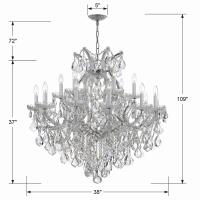 19 Light Chandelier by Crystorama - Maria Theresa Collection, Polished Chrome Finish - 4418-CH-CL-S